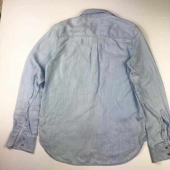 AMERICAN EAGLE OUTFITTERS L/S B/D Denim Top, Sz XS - Picture 8 of 8